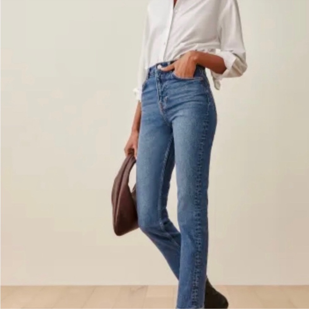 Reformation Blue Women's Liza Straight Jeans